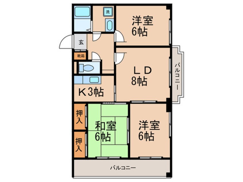 間取図 グレ－ス川村