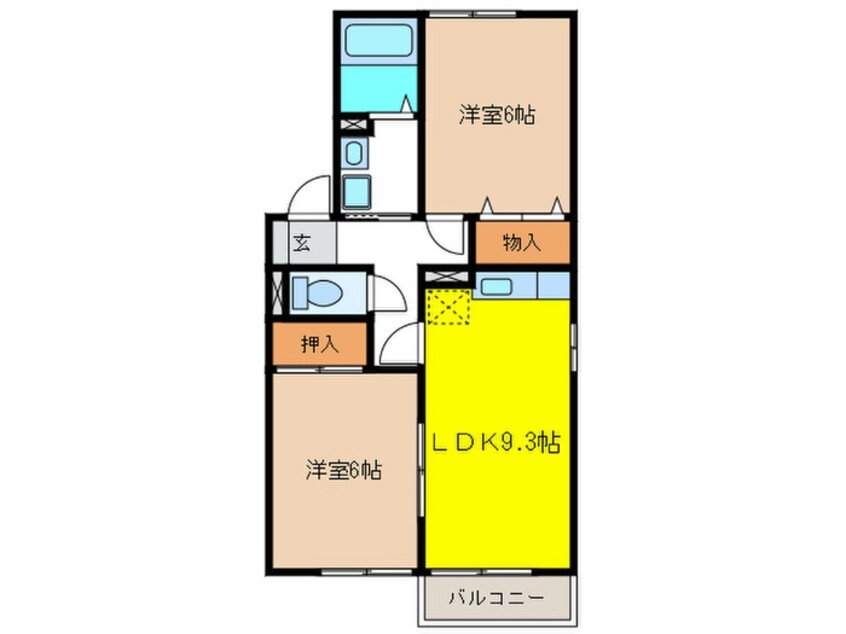 間取図 カサグランデ赤見