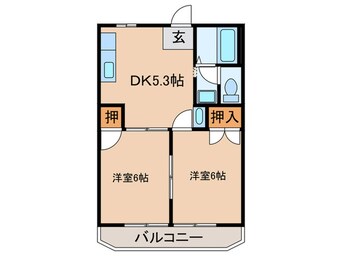 間取図 パ－クサイド・タカクワ