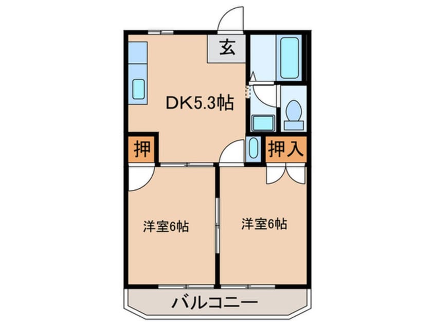 間取図 パ－クサイド・タカクワ