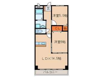 間取図 サウスコ－ト春日井