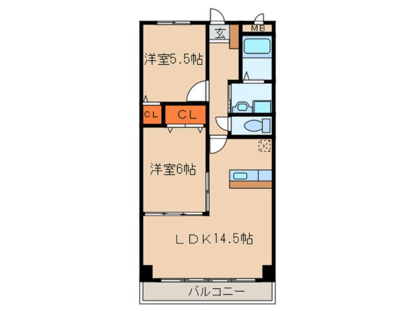 間取図 サウスコ－ト春日井