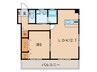 ＮＫビル長須賀２ 1LDKの間取り