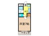 イ－ストヒル 1Kの間取り