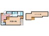 カシミール本陣 1Kの間取り