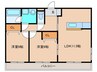 デルニエドミール 2LDKの間取り