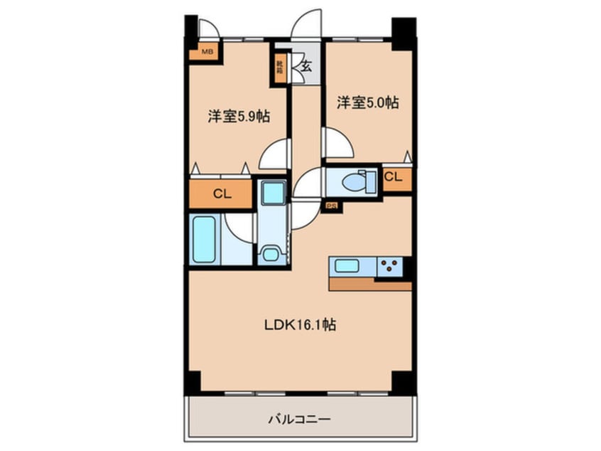 間取図 Le・Ciel徳川