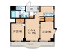 コーポ中野 2LDKの間取り