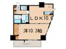 Gramercy Shiromi-dori 1LDKの間取り