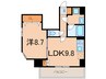 Gramercy Shiromi-dori 1LDKの間取り