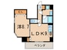 Gramercy Shiromi-dori 1LDKの間取り