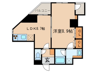 間取図 Gramercy Shiromi-dori