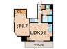 Gramercy Shiromi-dori 1LDKの間取り