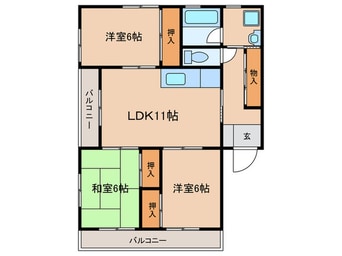 間取図 レーベン美里