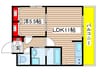 サクラ北原 1LDKの間取り