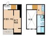 the　prime　宮脇 1Kの間取り