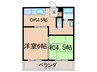 コーポ稲名 2DKの間取り