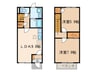 メゾンクレ－ル 2LDKの間取り