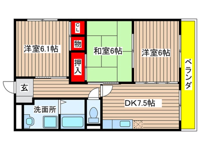 間取図 エクセルメゾンＡ