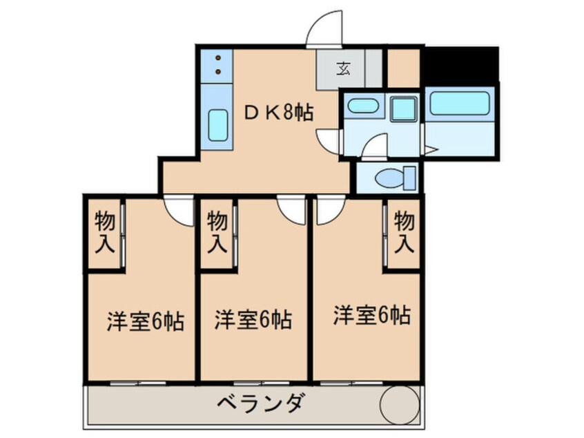 間取図 ﾌﾟﾛｸｼｰﾌﾚﾝｽﾞ八事