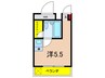 ｱｷｭﾗﾊﾟｰｸｻｲﾄﾞ須賀町（605） 1Rの間取り