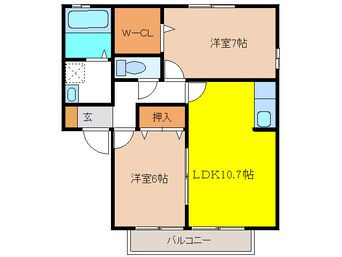 間取図 フロ－ラティＣ