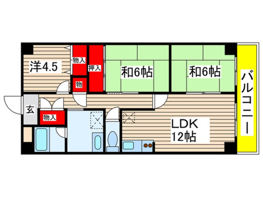 間取図 ノルン　Ⅱ　稲本