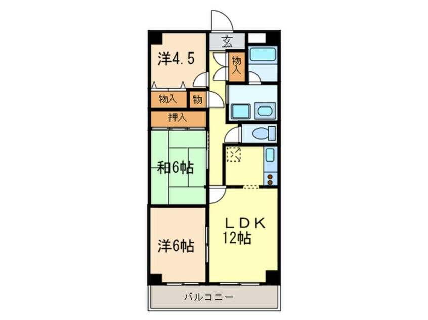 間取図 ノルン　Ⅱ　稲本