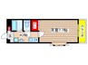 クレアール雅 1Kの間取り
