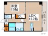 コ－ト明円 1LDKの間取り