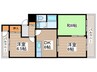 コ－ト鶴里 3DKの間取り