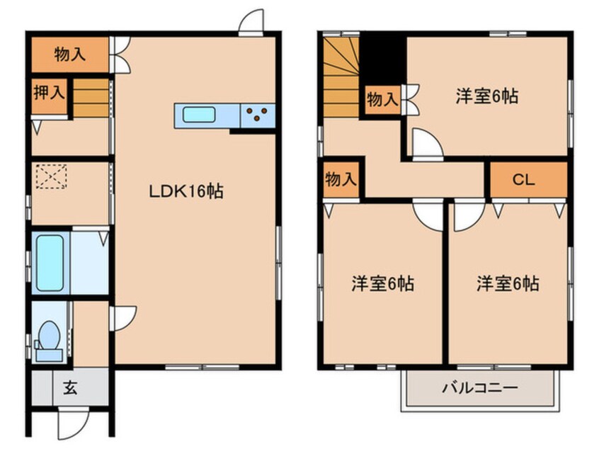 間取図 ヴィラニシマチD