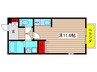 C-calme内田橋 1Rの間取り