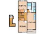 ハル２番館 2LDKの間取り