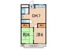 葵ビル 2DKの間取り