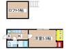 パル大喜町 1Kの間取り