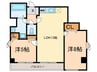 ラディアント大須 2LDKの間取り