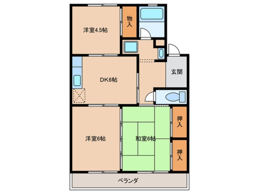間取図 サンメゾン一ツ木