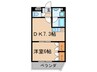 レジデンス志賀 1DKの間取り