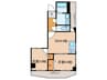 財形第2丸の内マンション(902) 2DKの間取り