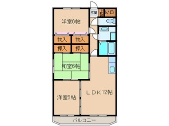 間取図 Ｍ．Ｉサンコート