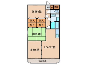 間取図 Ｍ．Ｉサンコート