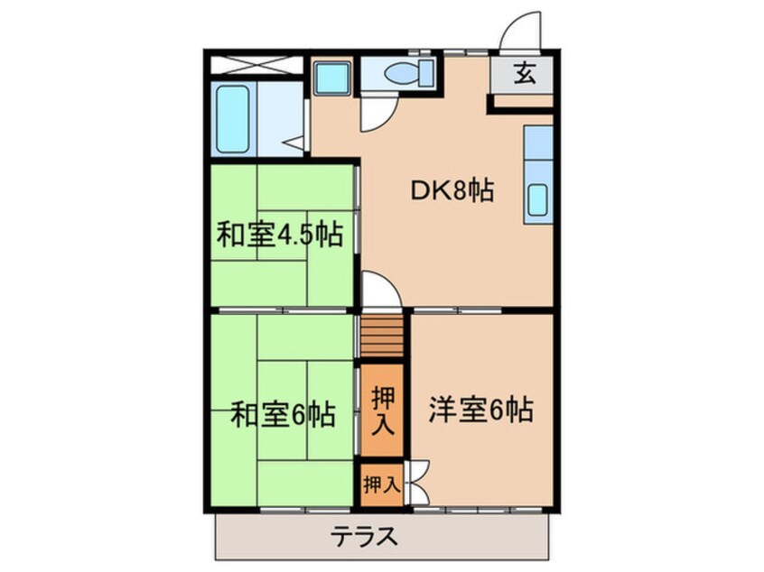 間取図 シティハイツ米ノ山