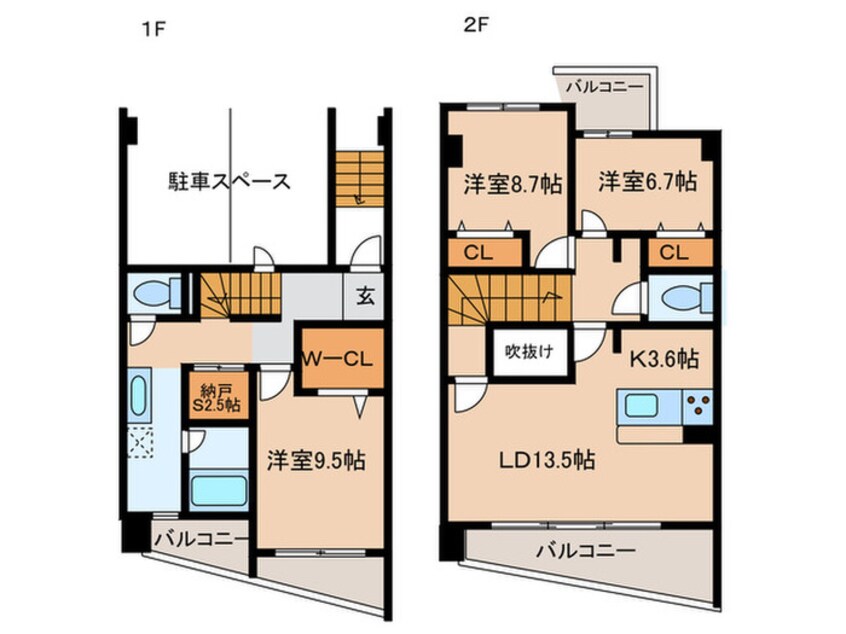 間取図 ＯＳＭ植田 弐番館