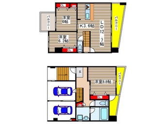 間取図 ＯＳＭ植田 弐番館