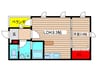 Caldo道徳公園　a 1LDKの間取り