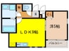 MOVE山王　WEST 1LDKの間取り