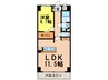 ブリス 1LDKの間取り