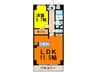 ブリス 1LDKの間取り