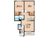 Ｃｏｍｆｏｒｔ西中島 2LDKの間取り